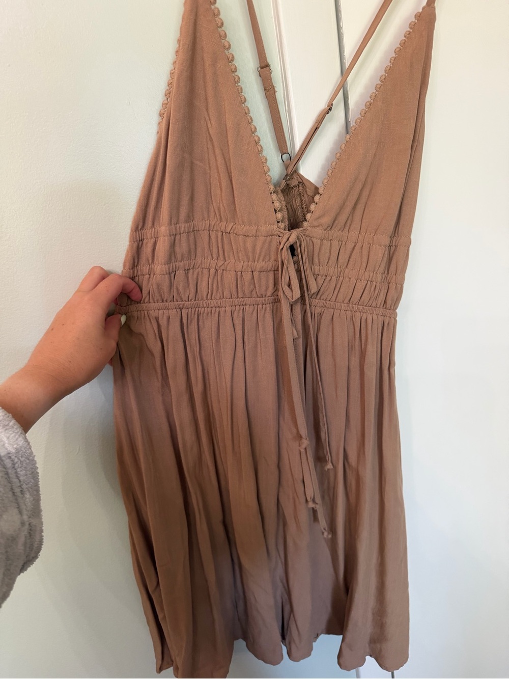 wild fable Tan V-Neck Spaghetti Strap Dress - Picture 3 of 11